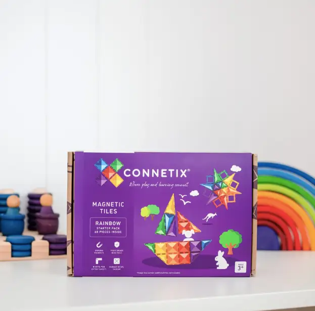 CONNETIX Rainbow Starter Pack 60 pièces by Citron Grenadine