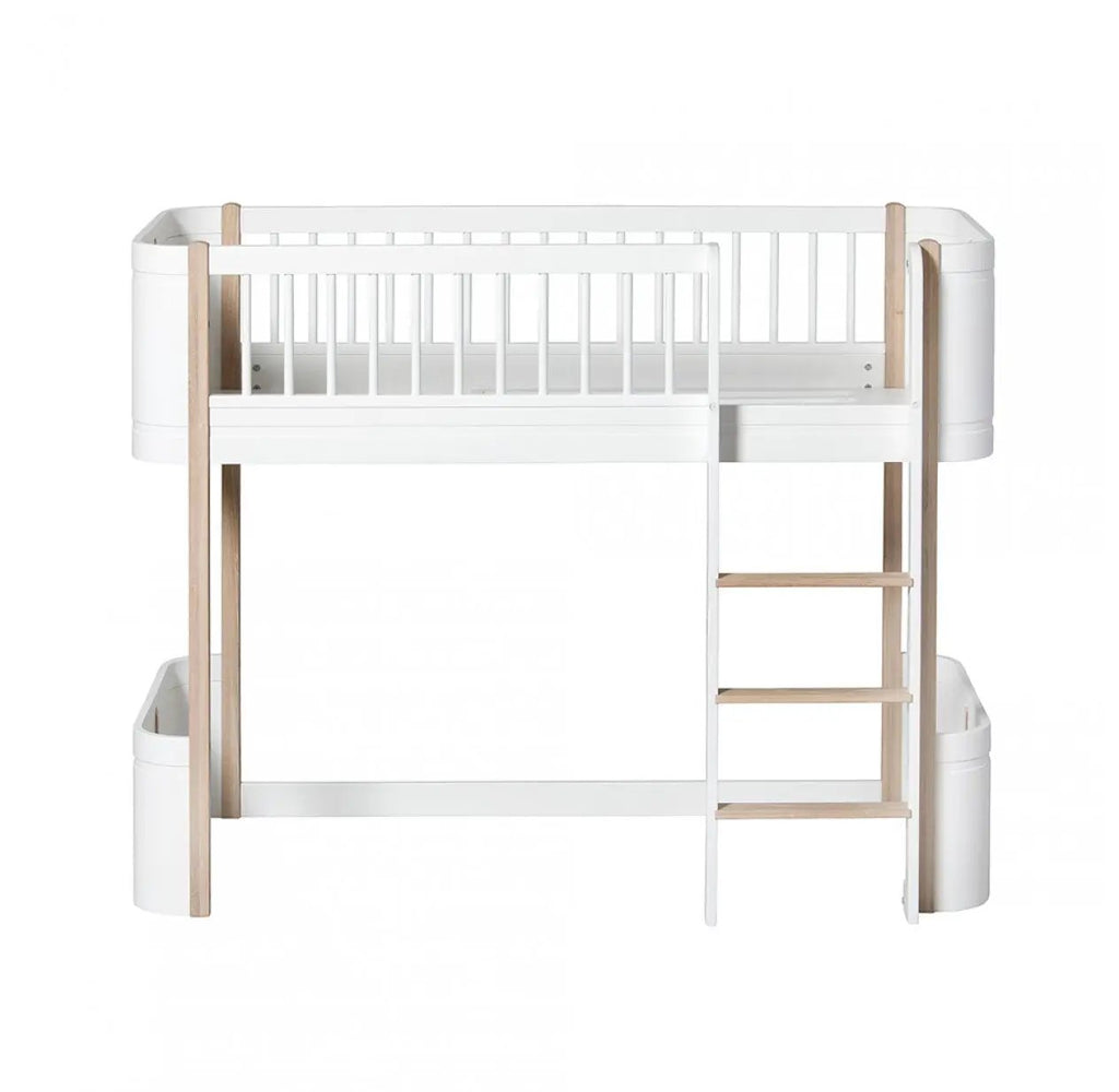 Oliver Furniture lit mezzanine mi-haut wood mini+ by Citron Grenadine