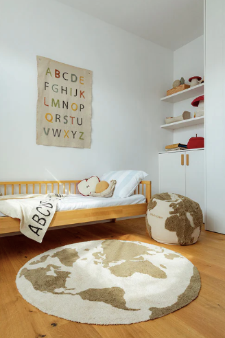 LORENA CANALS tapis recyclé lavable / world map by Citron Grenadine