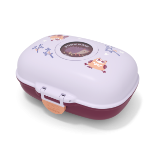 MONBENTO tresor gram / mauve owly by Citron Grenadine