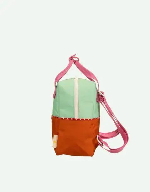 Sticky Lemon sac à dos / towel green + gravel orange by Citron Grenadine