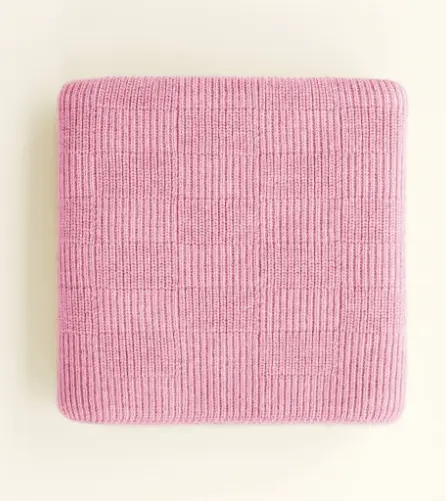 HVID Couverture bébé laine mérinos Ivy cotton candy – plaid naissance naturel by Citron Grenadine