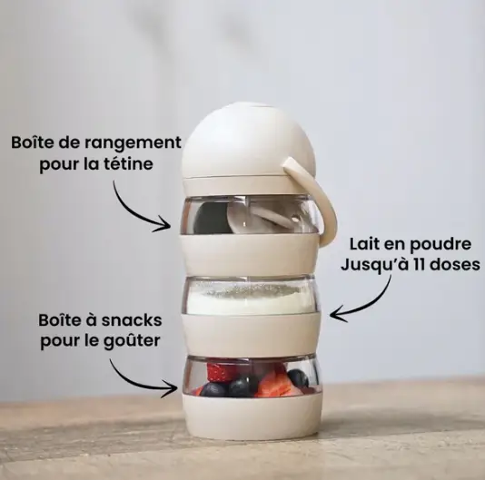 ELHEE boite doseuse de lait So Mini / sand by Citron Grenadine