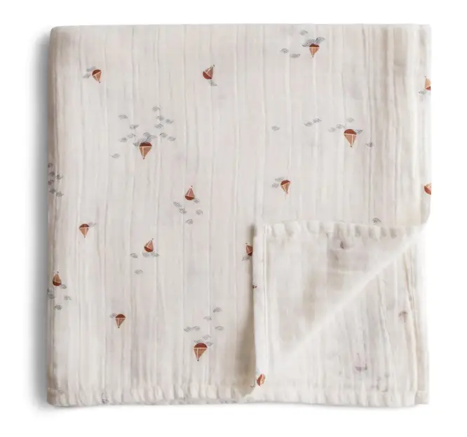 MUSHIE tetra en gaze de coton / boats by Citron Grenadine