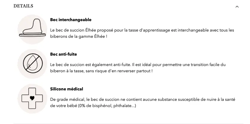 ELHEE Lot de 2 Becs de Succion | Anti-Fuite by Citron Grenadine
