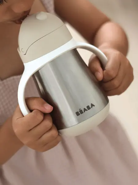 BÉABA Tasse paille inox 250ml - Terre d'argile by Citron Grenadine