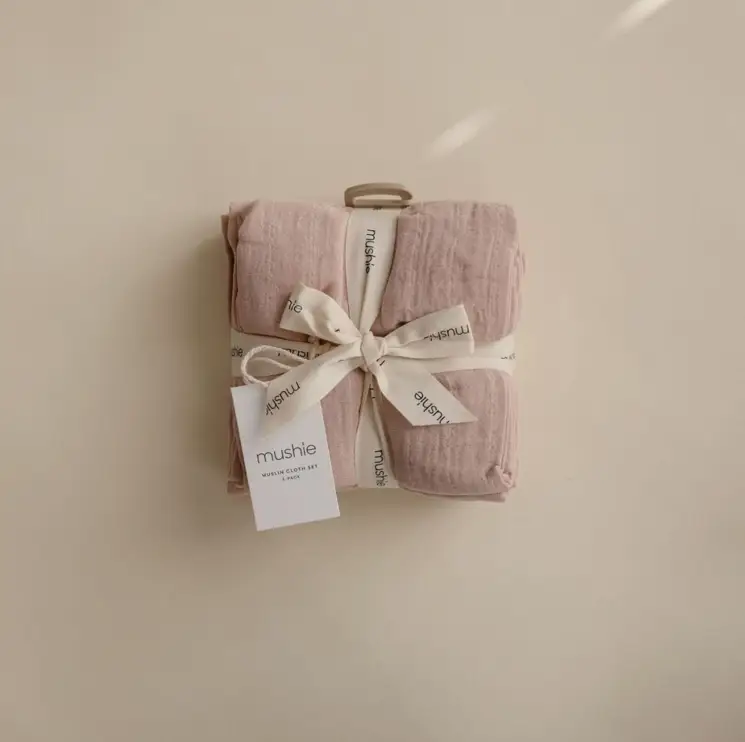 MUSHIE tetra en gaze de coton 3x / blush by Citron Grenadine