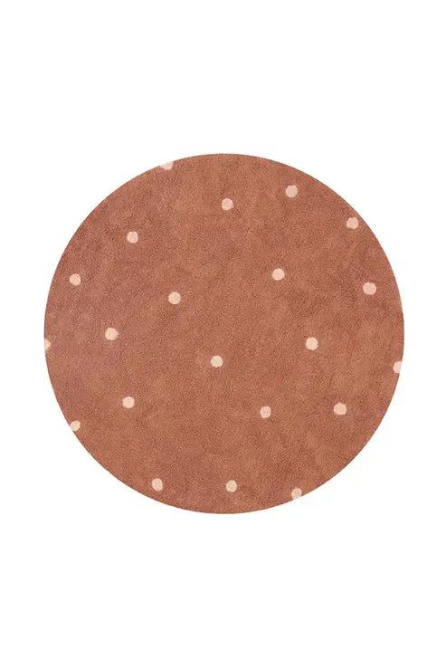 TAPIS LAVABLE ROND DOT CHESTNUT by Citron Grenadine
