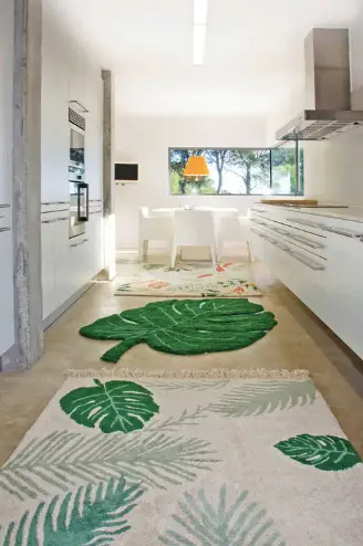 LORENA CANALS tapis lavable / monstera leaf by Citron Grenadine