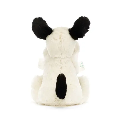 Jellycat bashful / black&cream puppy soother by Citron Grenadine