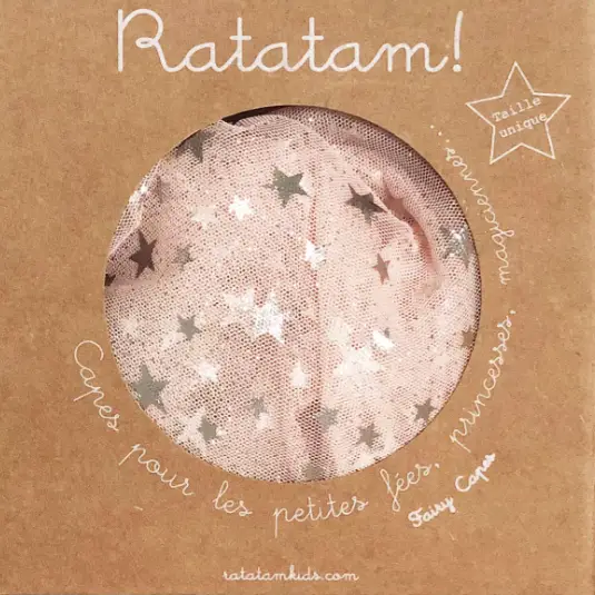 RATATAM cape rose étoiles argentées by Citron Grenadine