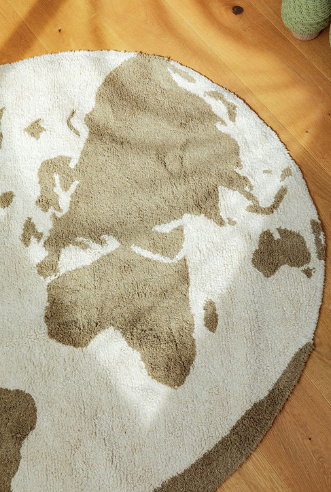 LORENA CANALS tapis recyclé lavable / world map by Citron Grenadine