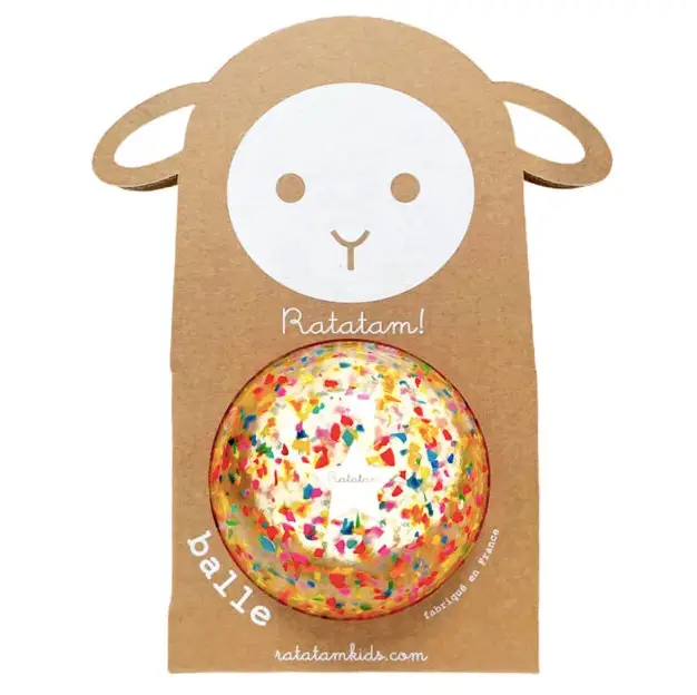 RATATAM ballon mouton confetti multico 10 cm by Citron Grenadine