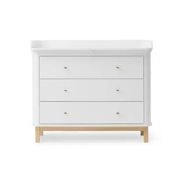 Oliver Furniture commode à langer 3 tiroirs chêne/blanc by Citron Grenadine