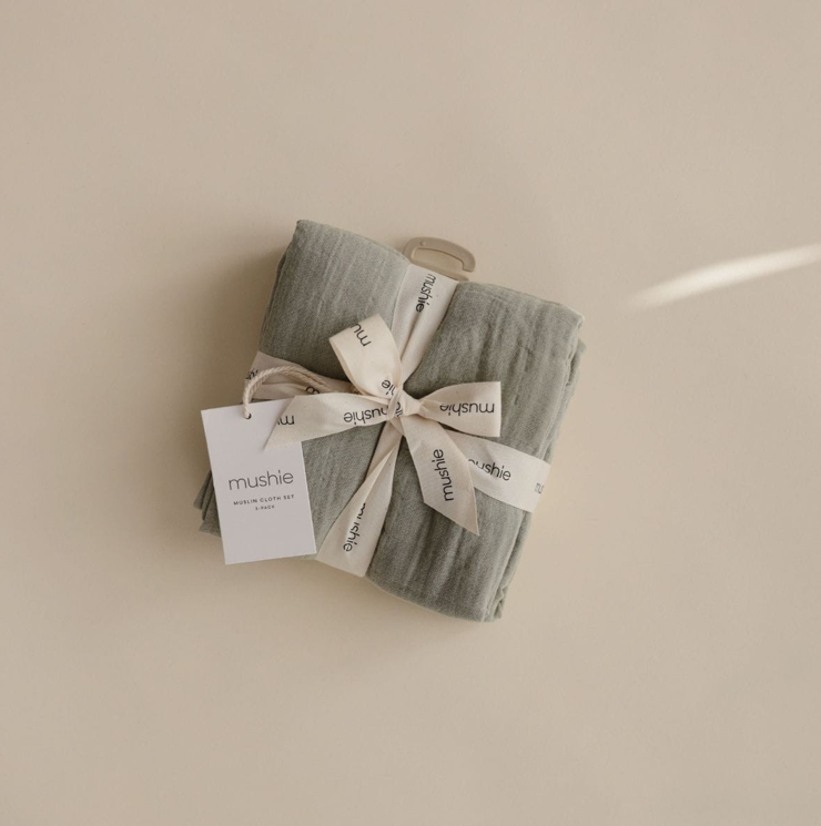MUSHIE tetra en gaze de coton 3x / sage by Citron Grenadine