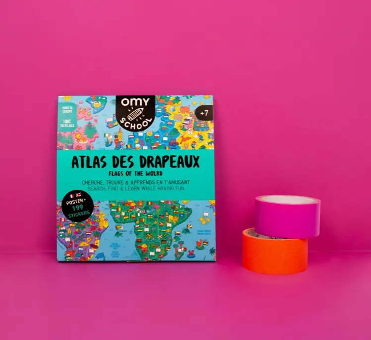 OMY school poster / atlas drapeaux by Citron Grenadine