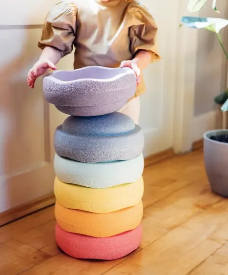 STAPELSTEIN / set pastel confetti rainbow by Citron Grenadine
