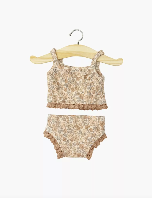 Minikane dessous petites fleurs cacao by Citron Grenadine