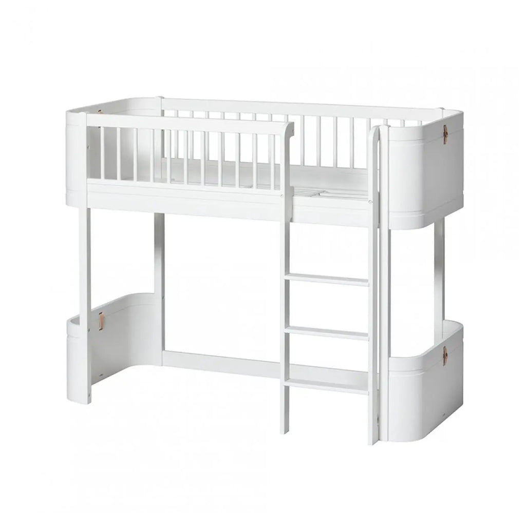 Oliver Furniture lit mezzanine mi-haut wood mini+ by Citron Grenadine