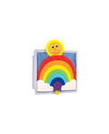 JOLLY DESIGNS livre d'éveil sunshine, livre en feutrine colorée avec soleil souriant et arc-en-ciel