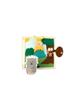 Livre d'éveil Animal Friends Citron Grenadine en feutrine, décor forêt avec animaux