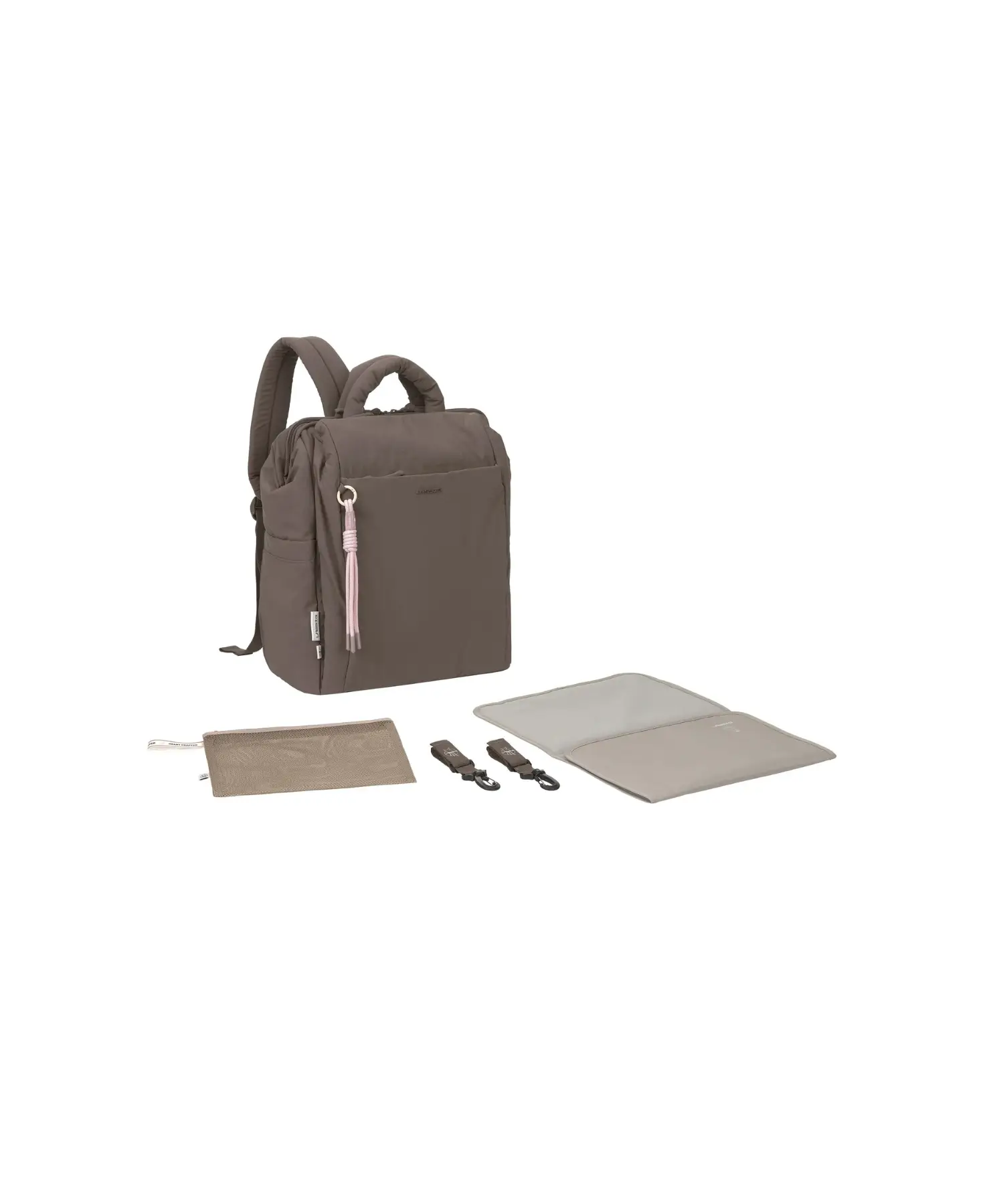 Sac à langer LÄSSIG Minoa chocolat par Citron Grenadine, avec tapis à langer et accessoires