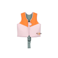 Swim vest Citron Grenadine for kids in pink and orange with teal strap