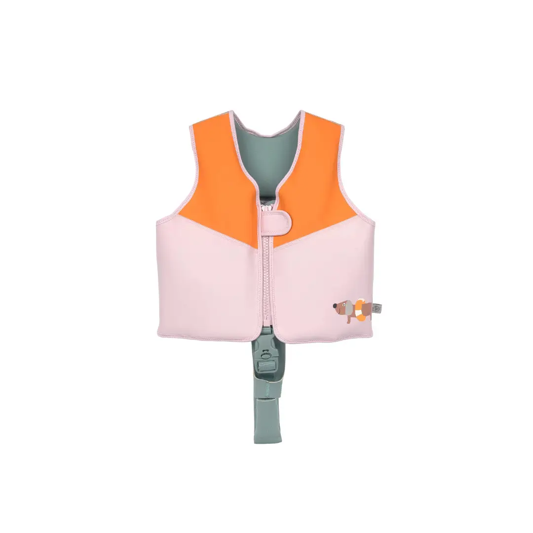 Swim vest Citron Grenadine for kids in pink and orange with teal strap