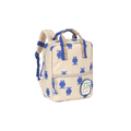 LÄSSIG sac-à-dos mini square frog backpack by Citron Grenadine; beige with blue frog pattern