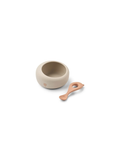 LIEWOOD repas sparia bowl and peach spoon; beige bowl with peach spoon, 2-piece tableware set.