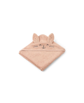 Cape de bain enfant avec capuche lapin, couleur rose pâle
