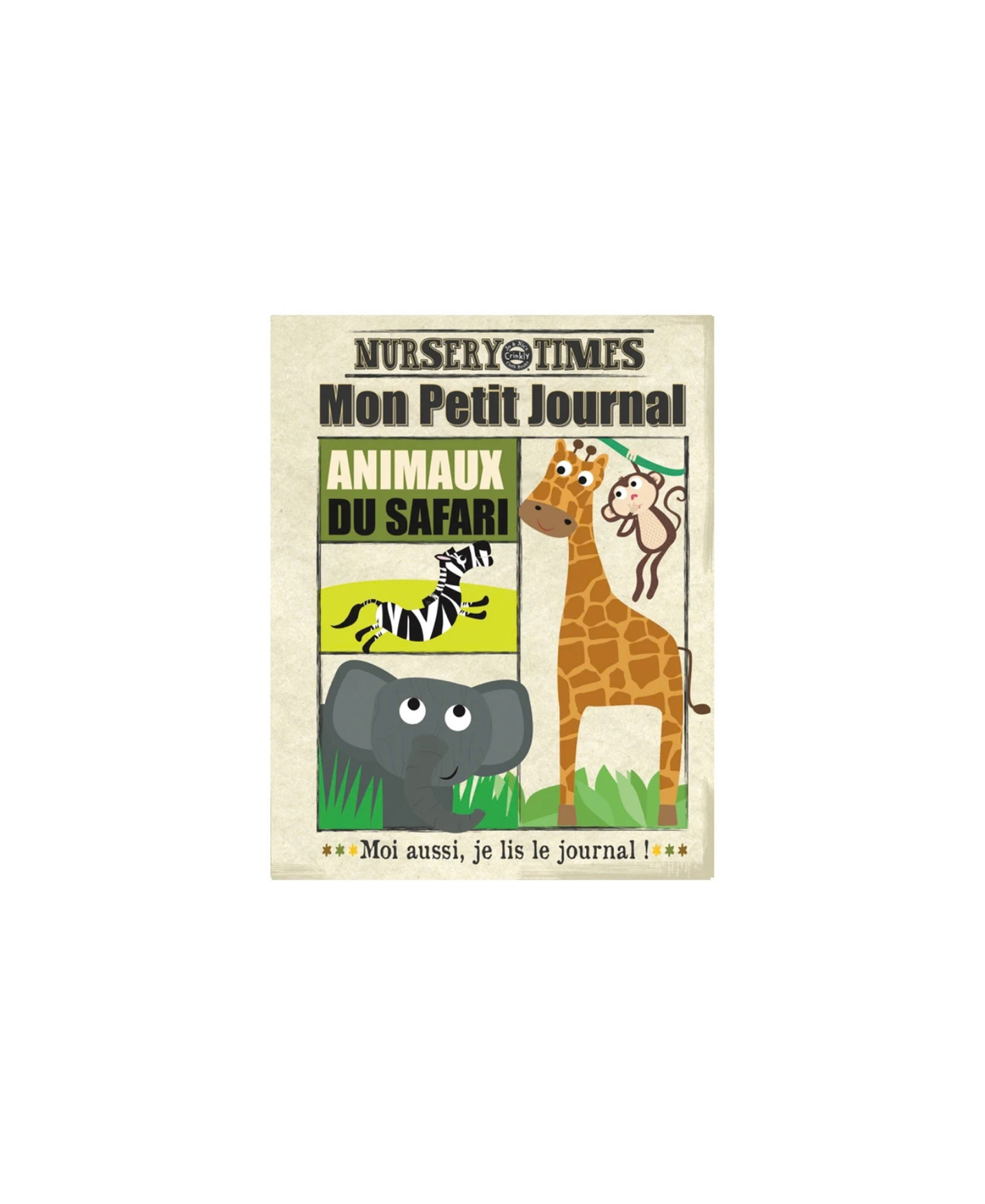 Livre bébé en tissu POPPIK Safari par Citron Grenadine, livre d’éveil avec animaux du safari