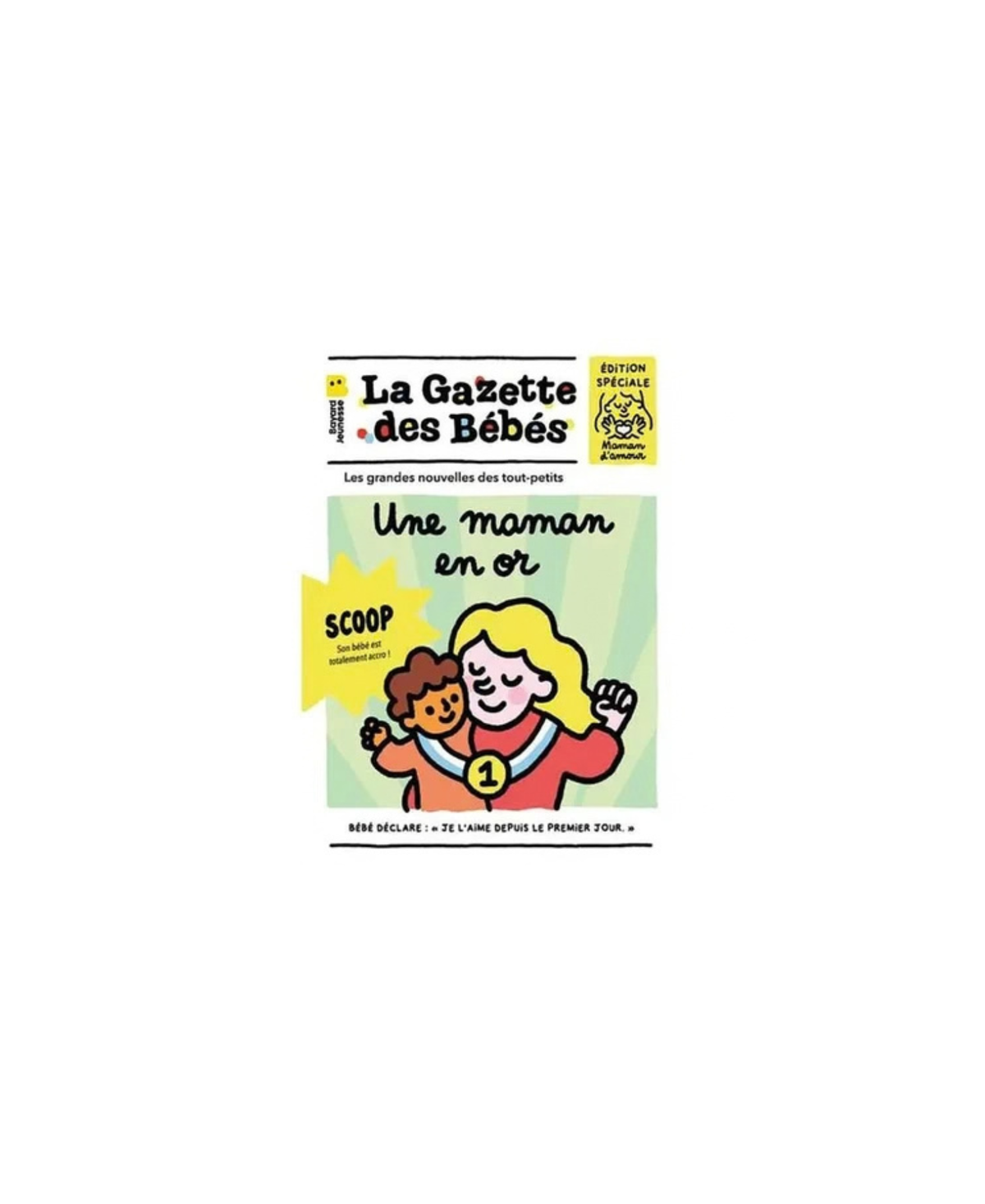 Livre d’éveil POPPIK La Gazette des Bébés — Une maman en or, édition spéciale, Citron Grenadine