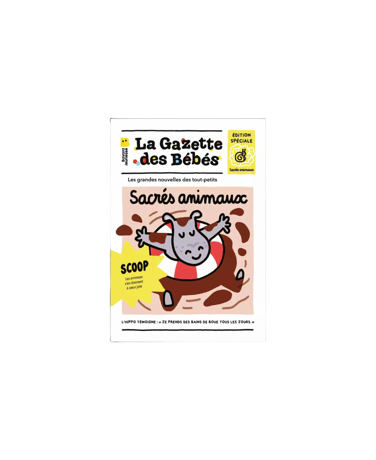 POPPIK livre d'éveil La Gazette des Bébés – animaux, édition spéciale, couverture illustrée colorée