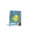 POPPIK sticker aquarium 3+ box by Citron Grenadine, blue sea-themed stickers with octopus and fish, 750 stickers.