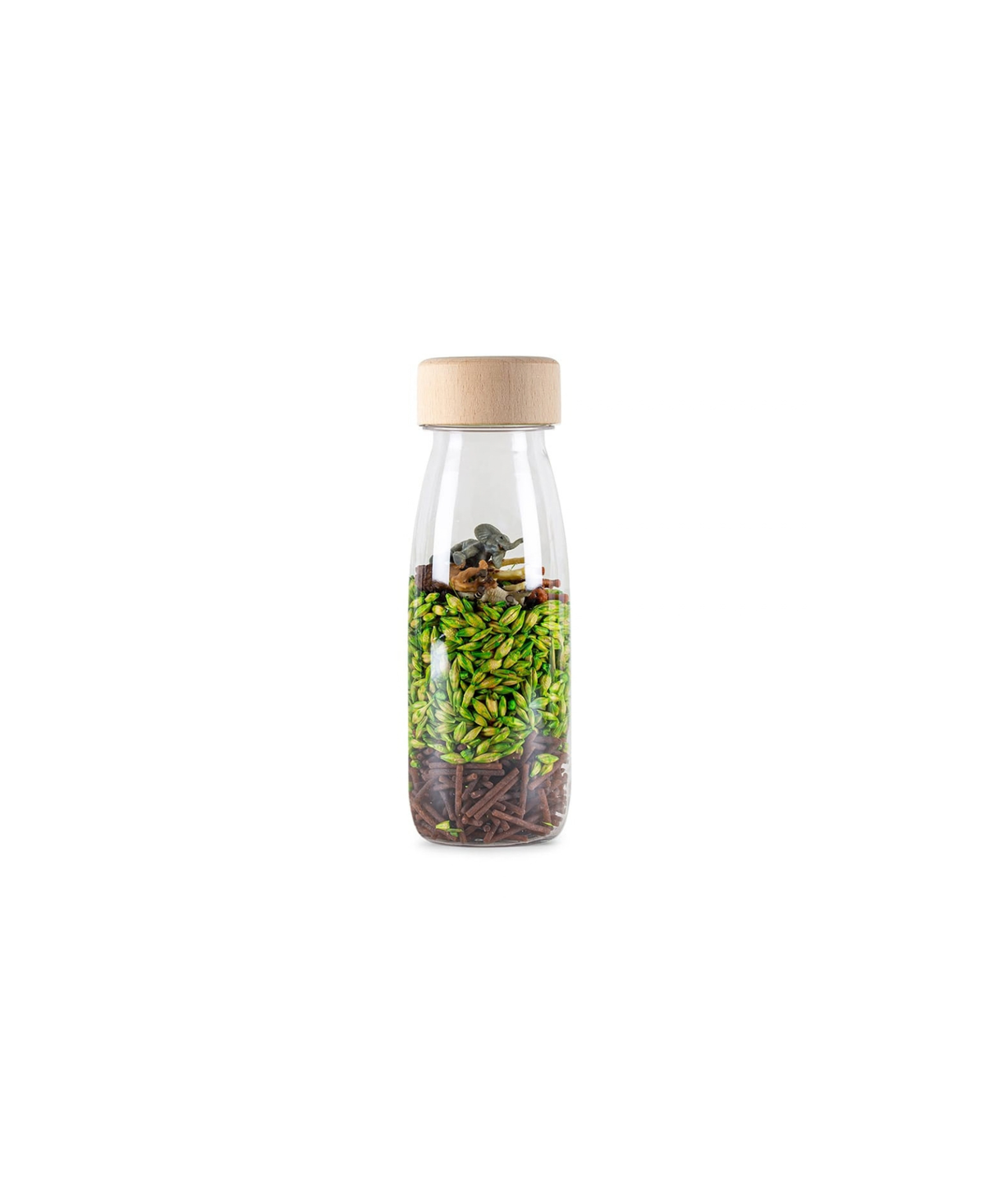 PETIT BOUM bouteille sensorielle jungle en verre, bouchon en bois – Citron Grenadine