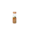Bouteille sensorielle Petit Boum fruits, bouchon en bois et perles colorées