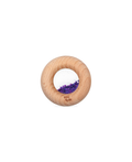PETIT BOUM donut sensoriel en bois violet, intérieur scintillant, jouet de dentition Citron Grenadine