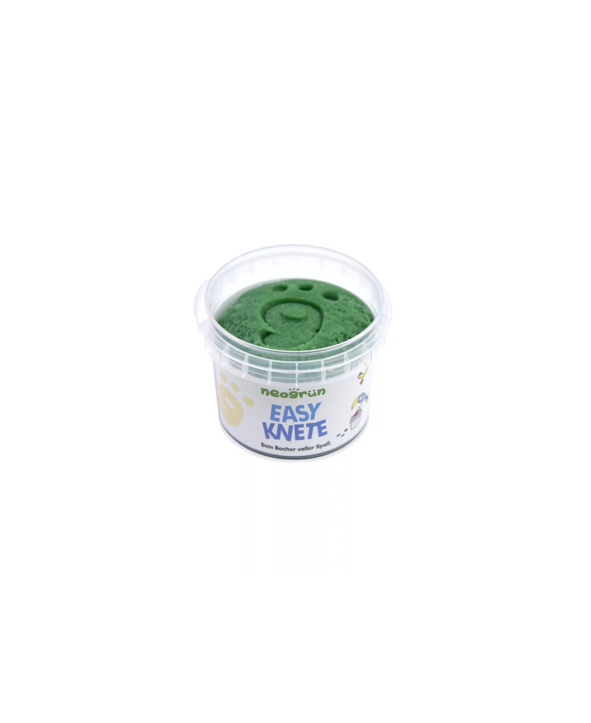 NEOGRÜN pâte à modeler végan bio verte dans un pot transparent, marque Neogrün