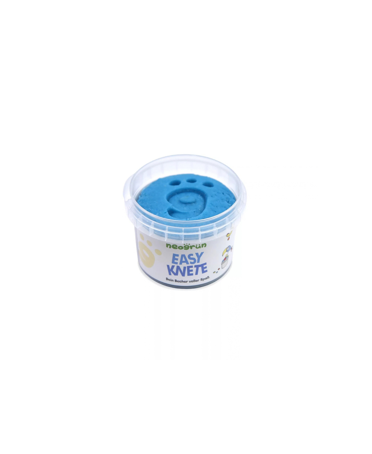 Neogrün blue vegan modeling clay tub for kids, compact pack