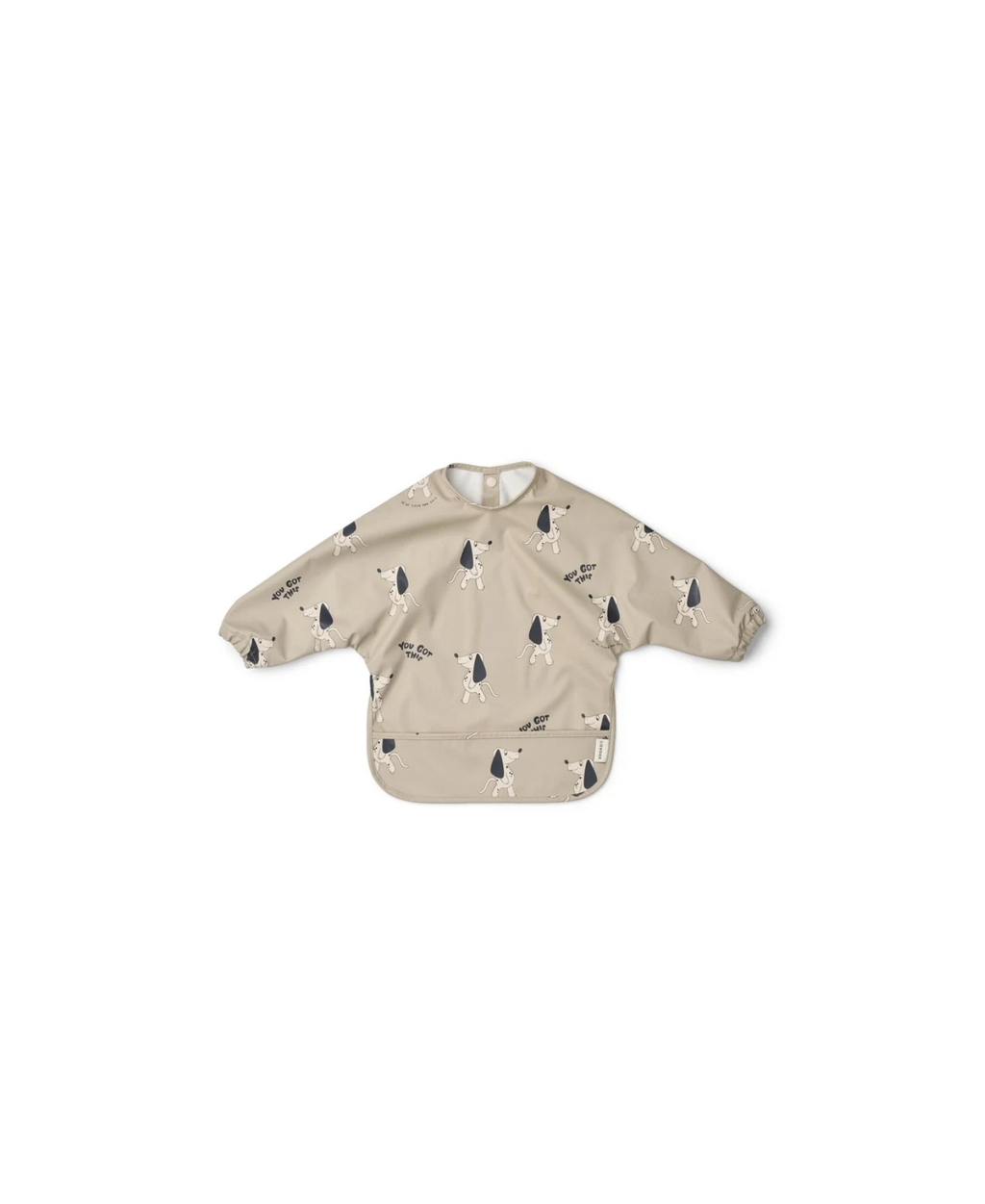Bavoir LIEWOOD Merle / Dakota dog mist beige bib with dog print by Citron Grenadine.