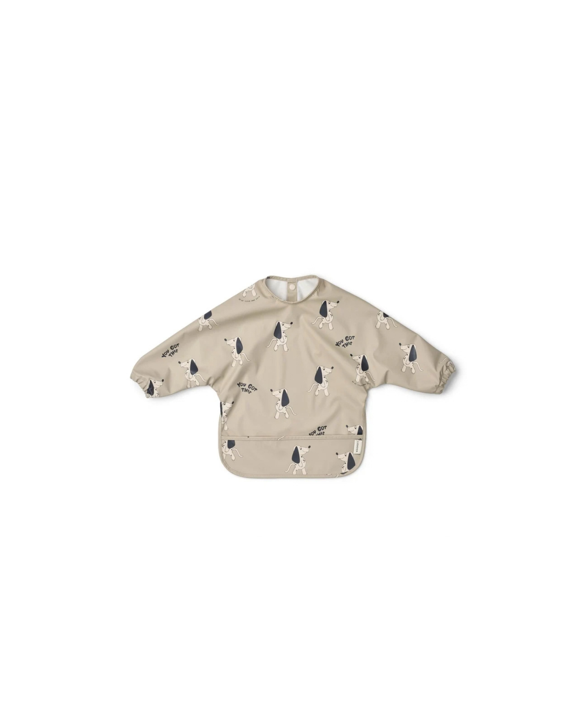 Bavoir LIEWOOD Merle / Dakota dog mist beige bib with dog print by Citron Grenadine.