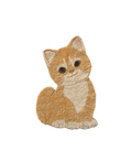 Lorena Canals Ginger the Cat washable rug by Citron Grenadine, small orange-beige cat-shaped rug