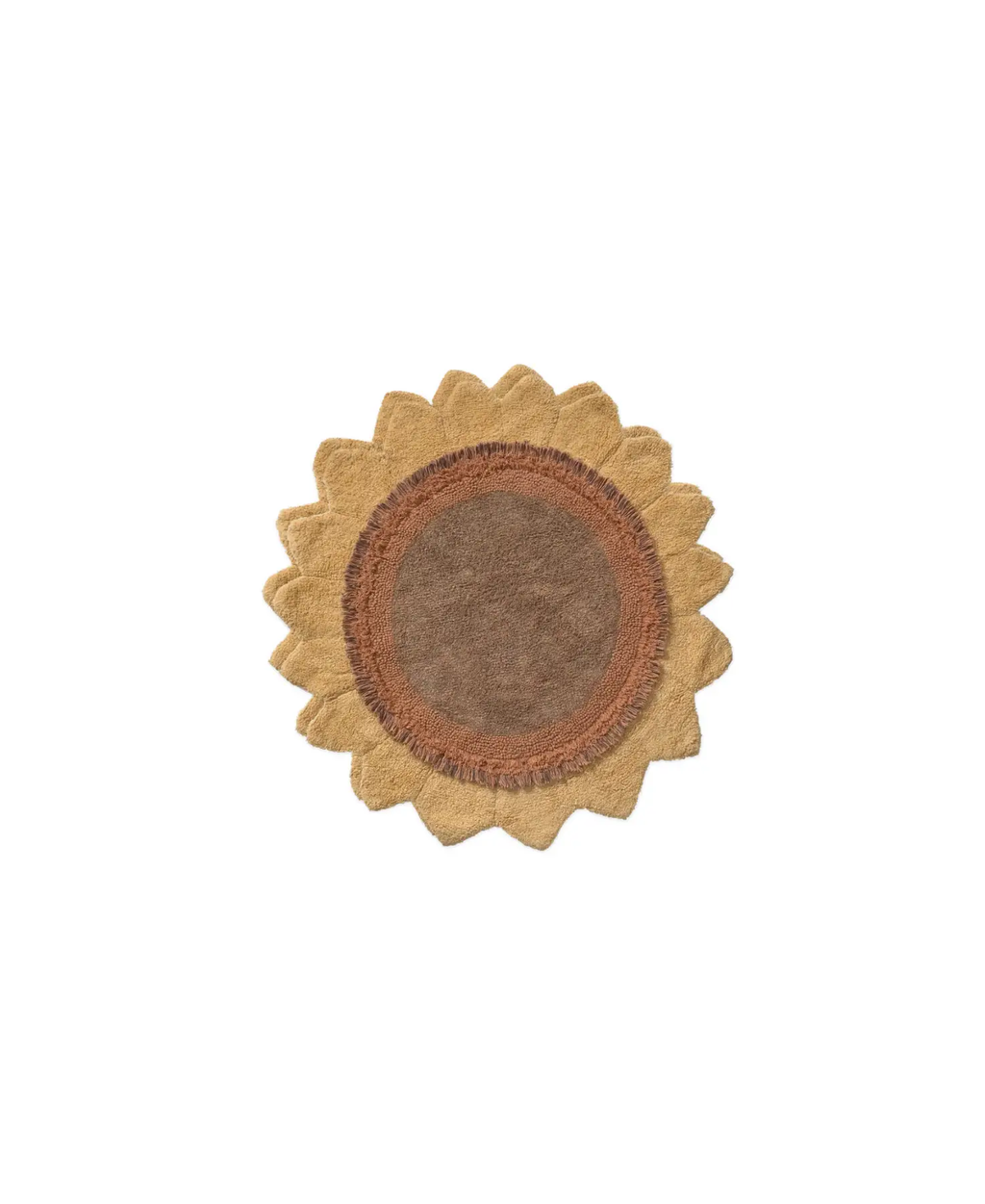 Tapis Sunflower lavable, petit tapis beige et brun, Citron Grenadine