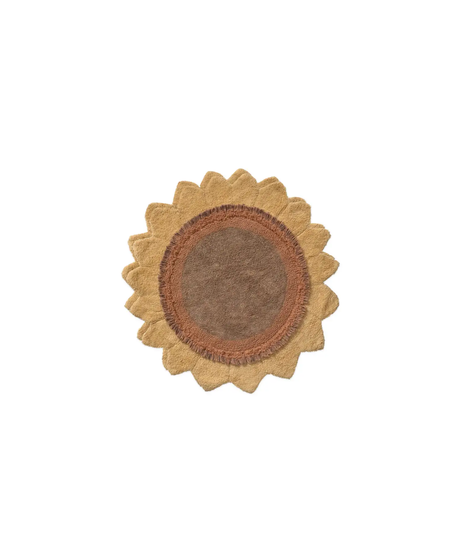 Tapis Sunflower lavable, petit tapis beige et brun, Citron Grenadine