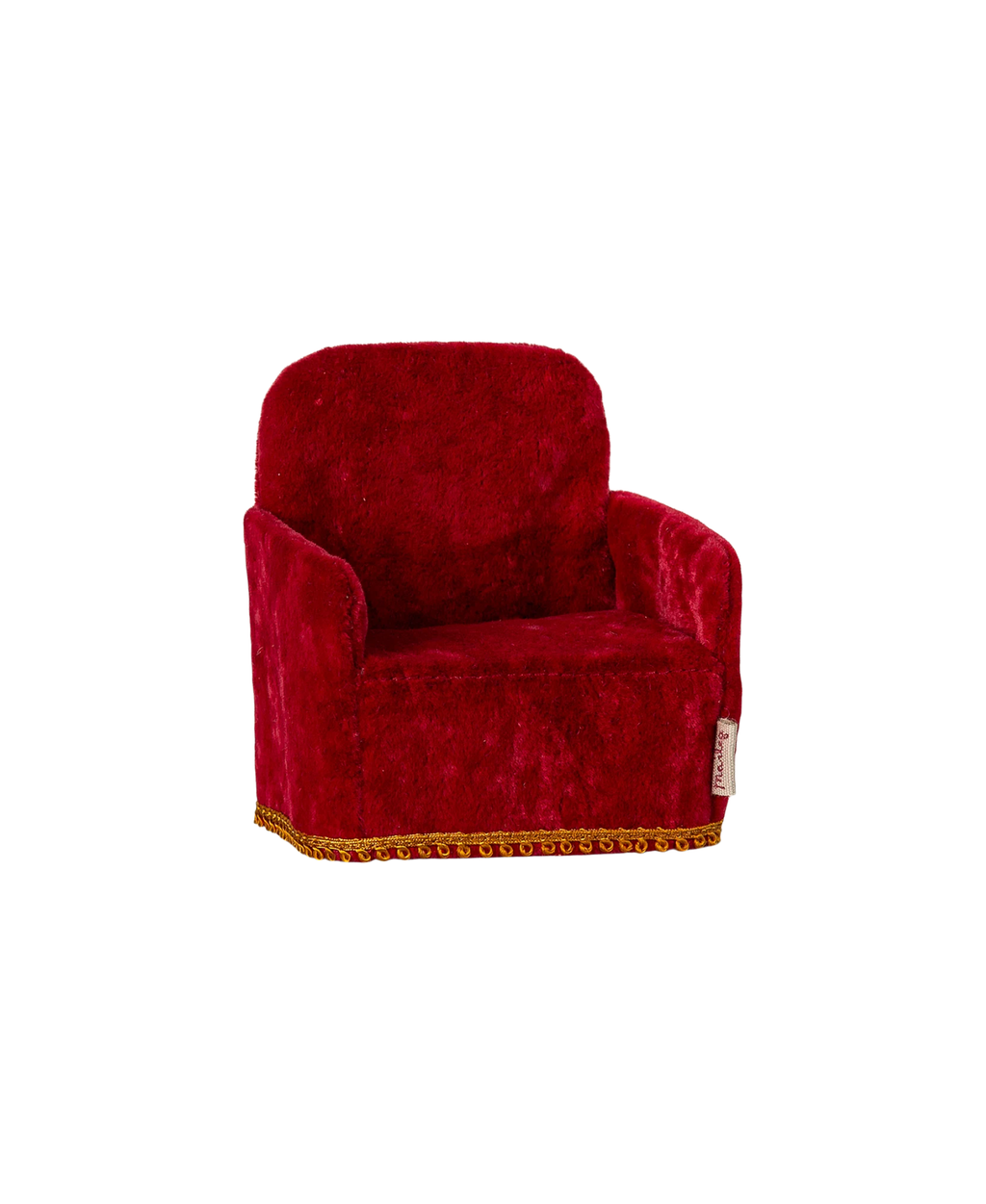 Fauteuil pliant en velours rouge pour poupée, Citron Grenadine