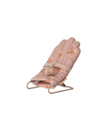 Maileg relax rose doll rocking chair in pink floral quilted fabric.