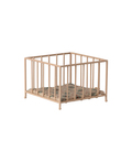 Maileg parc bébé rose en métal avec matelas floral.