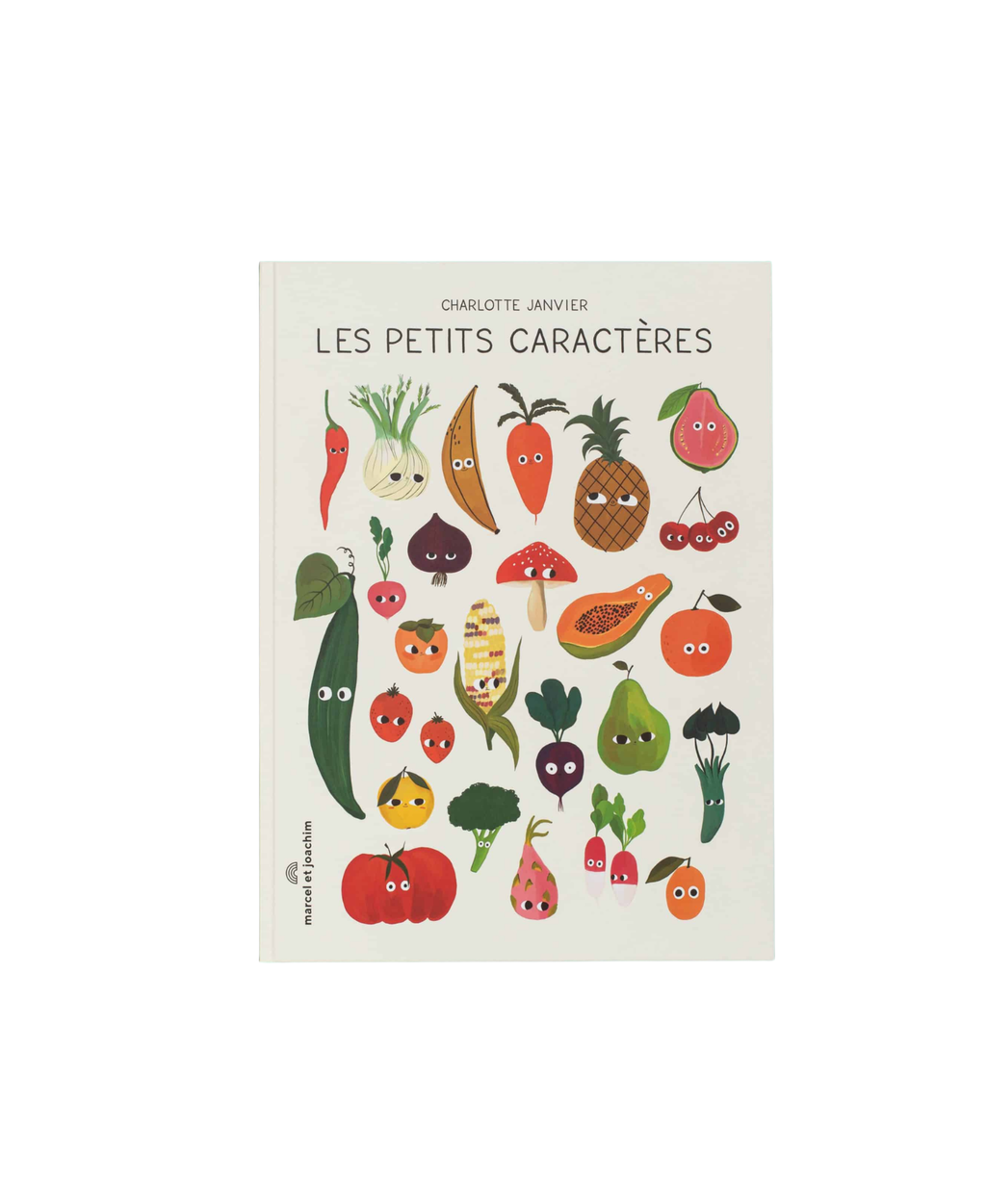 MARCEL ET JOACHIM les petits caractères, Citron Grenadine edition, book cover with colorful cartoon fruits