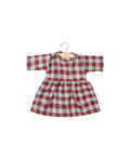 MINIKANE robe Faustine pour poupée 34 cm en vichy rouge et blanc